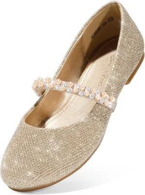 DREAM PAIRS Girls Mary Jane Dress Shoes Ballerina Flats for Wedding, Party (Toddler/Little Kid/Big Kid)