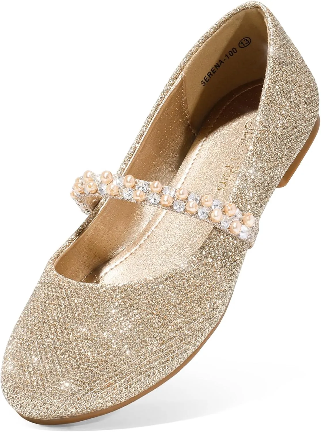 DREAM PAIRS Girls Mary Jane Dress Shoes Ballerina Flats for Wedding, Party (Toddler/Little Kid/Big Kid)