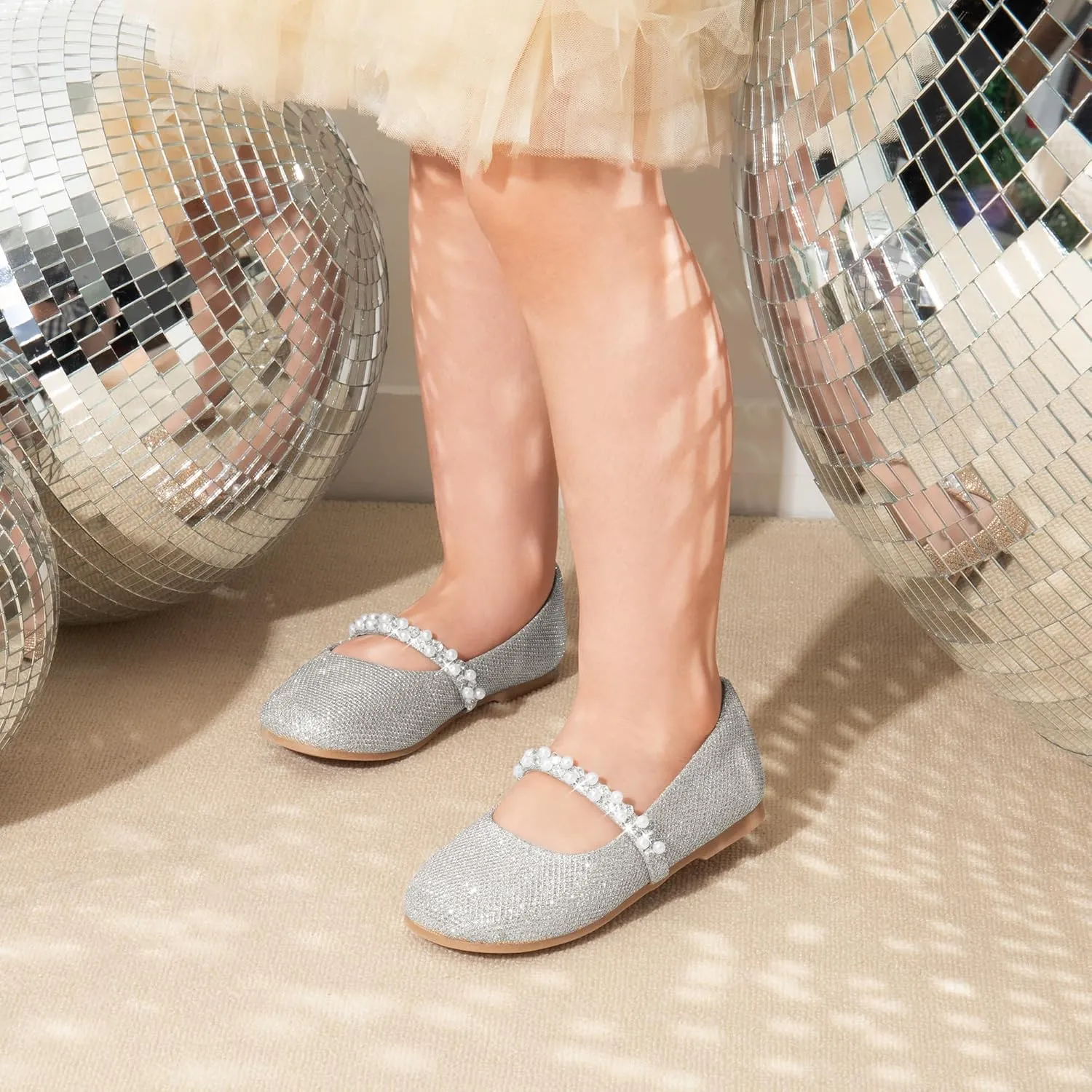 DREAM PAIRS Girls Mary Jane Dress Shoes Ballerina Flats for Wedding, Party (Toddler/Little Kid/Big Kid)