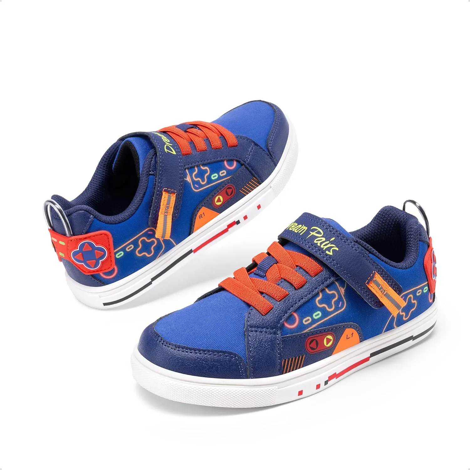 DREAM PAIRS Toddler Boys Sneakers Little Kids Shoes Playful Fun Cartoon Causal Walking Non-Slip Hook and Loop