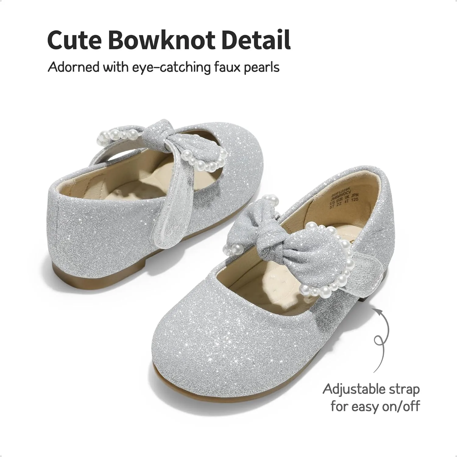 DREAM PAIRS Toddler Flower Girl Dress Shoes Little Girls Mary Janes Ballet Flats Ballerina Shoes Wedding Party