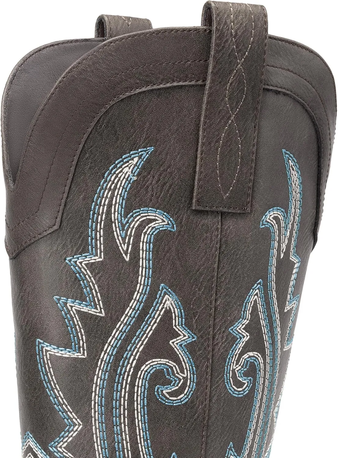 DREAM PAIRS Women's Cowboy Cowgirl Boots Embroidered Pointed Toe Low Heel Western Mid Calf Boot for Theme Party Country Concert
