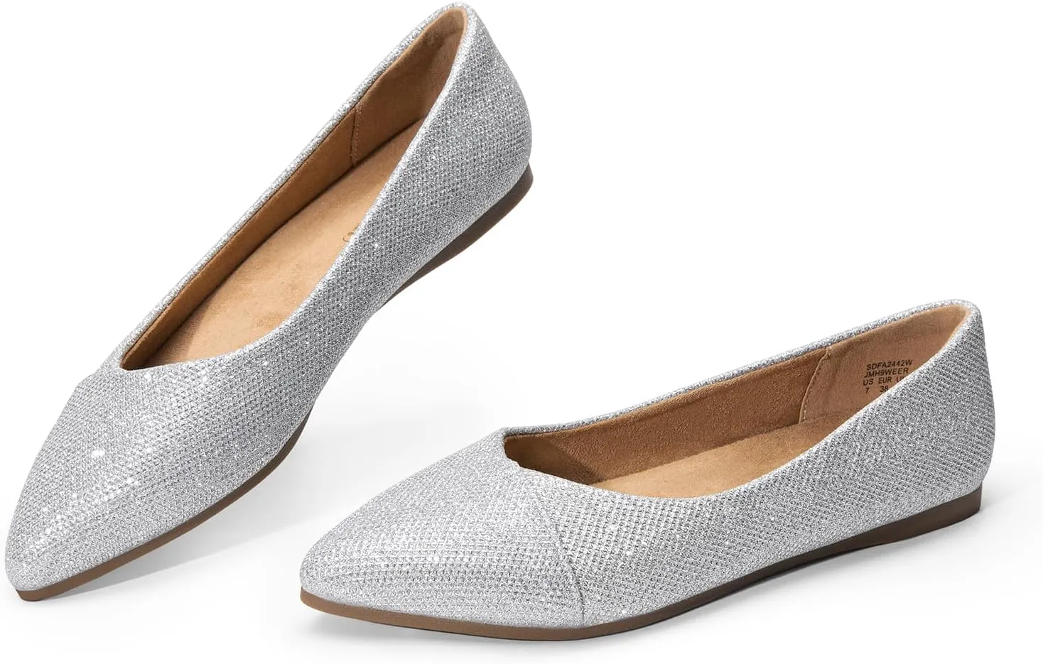 DREAM PAIRS Women's Pointed Toe Ballet Flats Dress Flats Comfort Dressy Flats Shoes