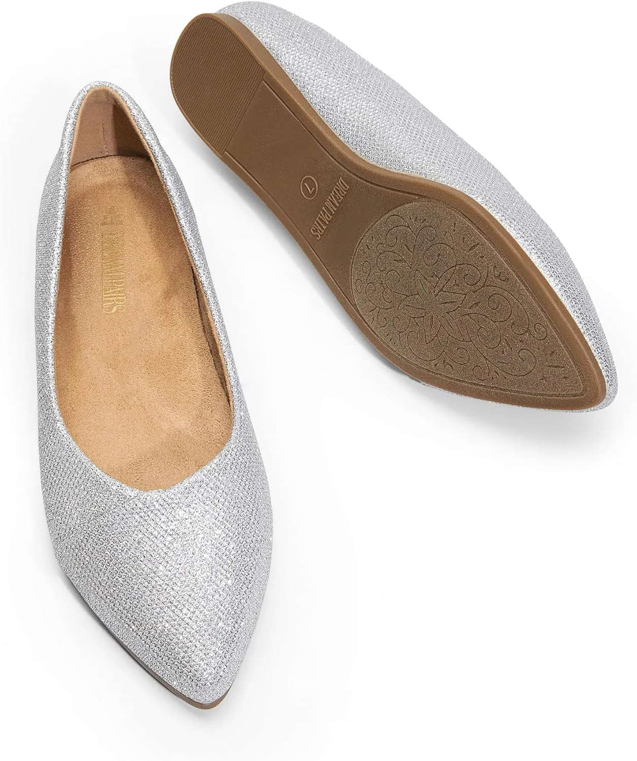 DREAM PAIRS Women's Pointed Toe Ballet Flats Dress Flats Comfort Dressy Flats Shoes