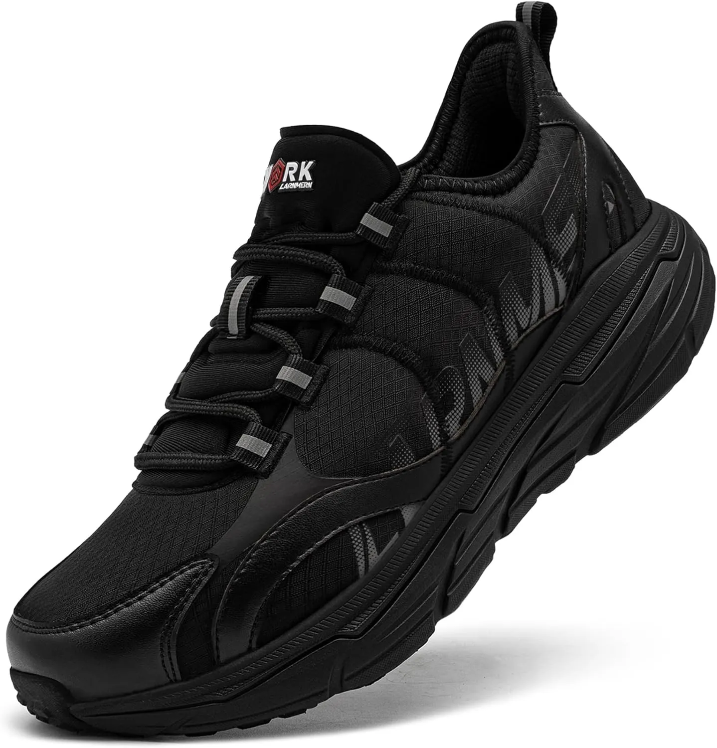 DYKHMATE Steel Toe Wide Shoes for Men Women Lightweight Safety Sneakers Fashion Work Shoes Comfortable Breathable Safety Toe Slip on Tennis Shoes