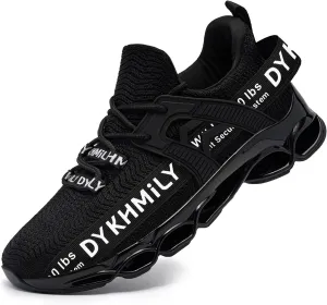 DYKHMATE Steel Toe Wide Shoes for Men Women Lightweight Safety Sneakers Fashion Work Shoes Comfortable Breathable Safety Toe Slip on Tennis Shoes