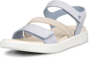 ECCO Women's Flowt 2 Band Sandal, Dusty Blue Nubuck, 7-7. 5