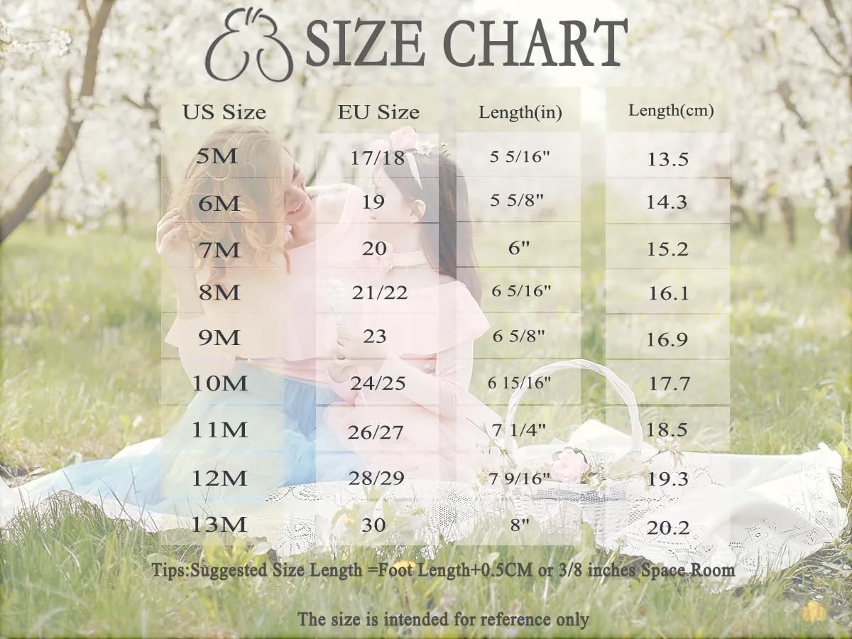 ESTINE Toddler Girls Little Kids Close Toe Sandals - Flower Girl Dress Flats Summer Shoes
