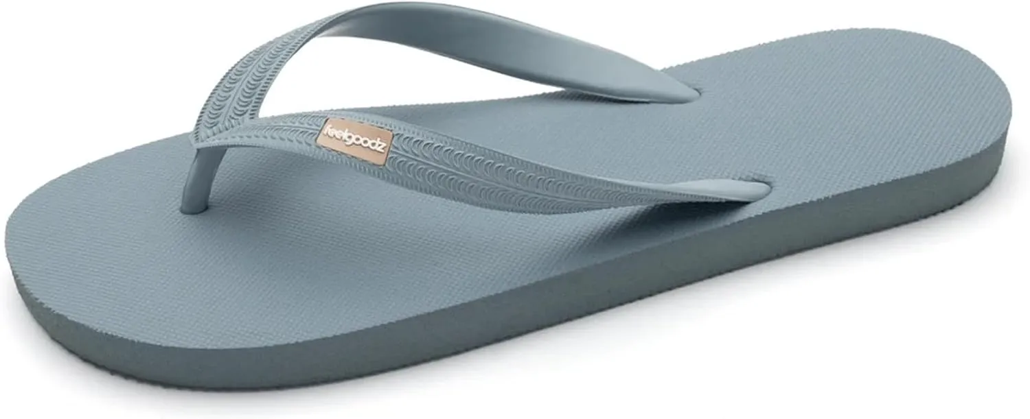 Feelgoodz Mens Classicz Rubber Flip-Flops - Waterprooof, 100% Natural Rubber & All-Vegan Sandals, Fair Trade Certified Slippers, Consciously Sourced & Artisan-Crafted