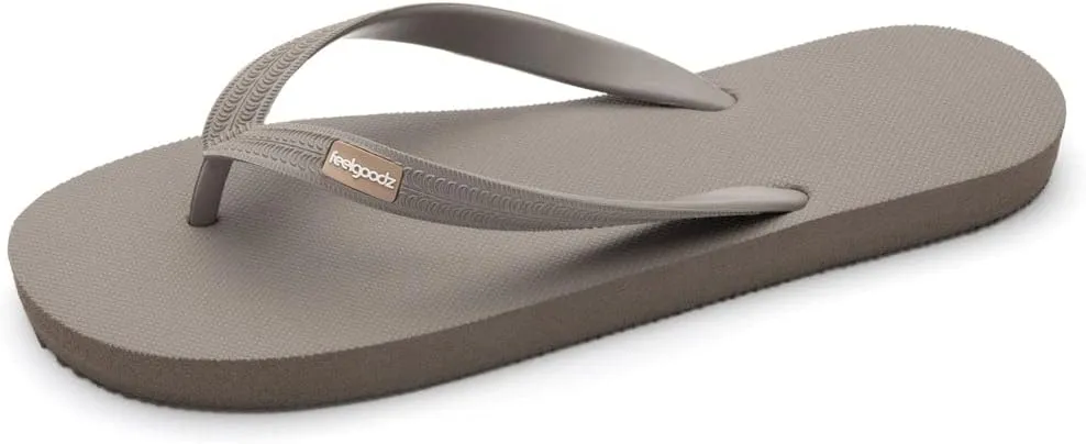 Feelgoodz Mens Classicz Rubber Flip-Flops - Waterprooof, 100% Natural Rubber & All-Vegan Sandals, Fair Trade Certified Slippers, Consciously Sourced & Artisan-Crafted