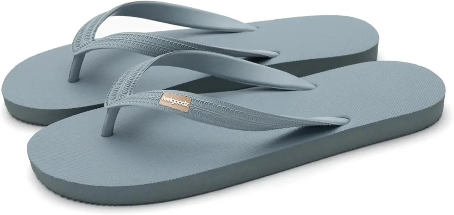 Feelgoodz Mens Classicz Rubber Flip-Flops - Waterprooof, 100% Natural Rubber & All-Vegan Sandals, Fair Trade Certified Slippers, Consciously Sourced & Artisan-Crafted