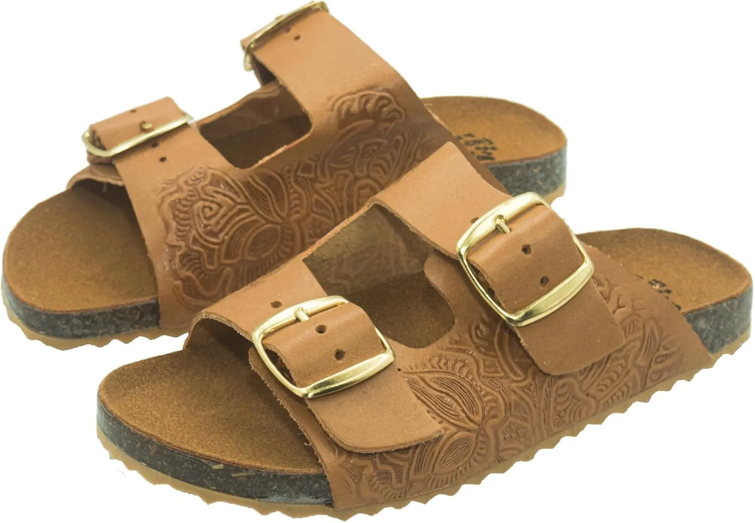 Fiesta Brands Mexican Huaraches Sandals for Women, 2 Strap Buckle, Adjustable, Arch Support, Non-Slip Rubber Sole