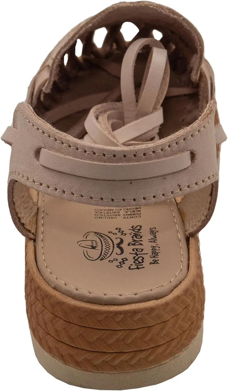 Fiesta Brands Mexican Sandals Huaraches Mexicanos for Woman Lace Up Shoes Alpargatas