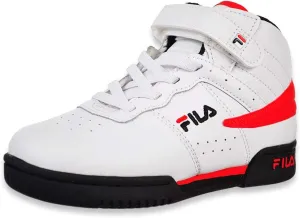 Fila Boys' F-13 Hi-Top Sneakers - White/Black, 9 Toddler