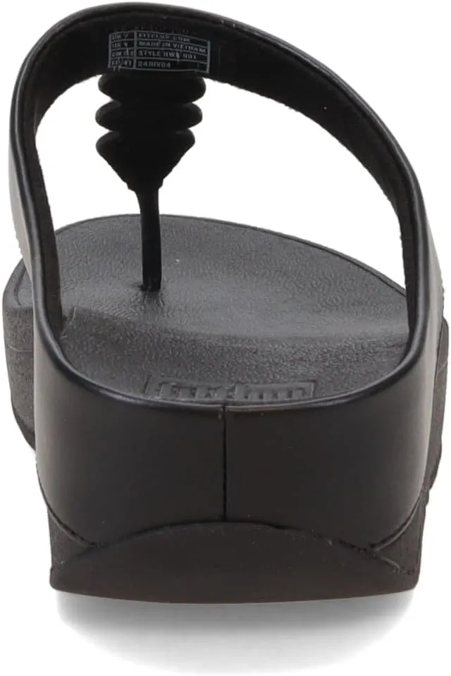 FitFlop Women's Fino Mirror-Dome Leather Toe-Post Sandals Wedge