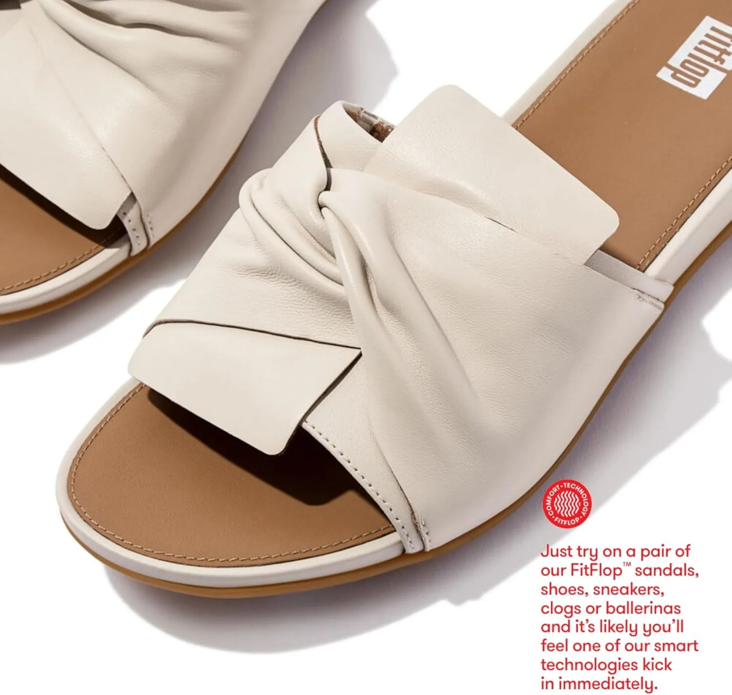 FitFlop Women's Gracie Soft-Twist Leather Slides Wedge Sandal