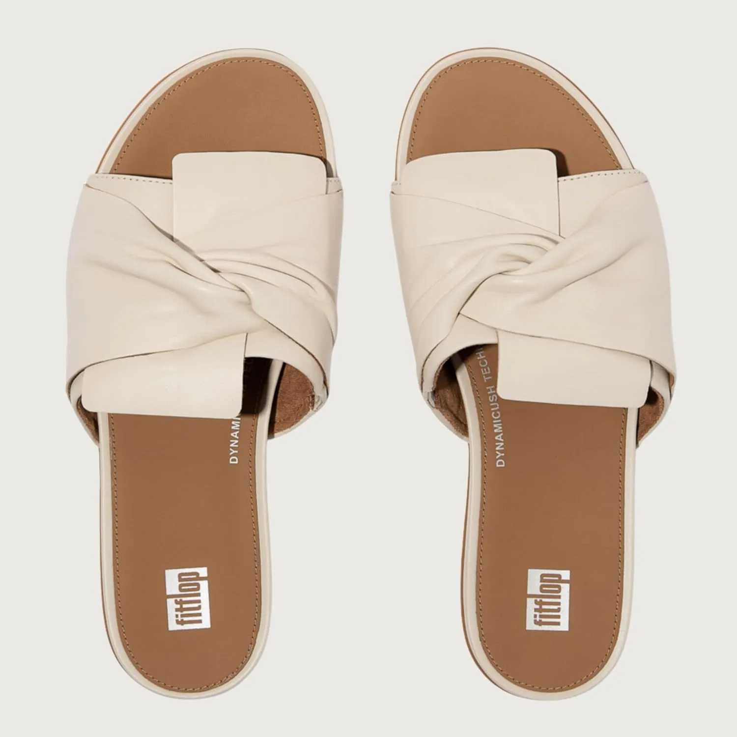 FitFlop Women's Gracie Soft-Twist Leather Slides Wedge Sandal