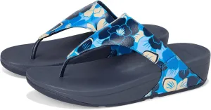 FitFlop Women's Lulu Flowerz Leather Toe-Post Sandals Wedge