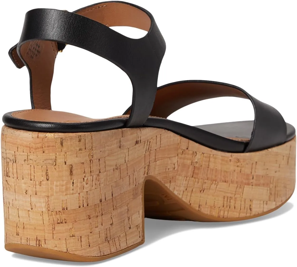 FitFlop Women's Platfforms Leather/Cork Heeled Ankle-Strap Sandals Wedge
