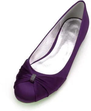 Flats Shoes Women Rhinestone Wedding Flats Comfort Round Toe Ballet Flat Shoe Low Heel Dress Shoes Flats for Women