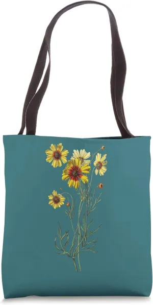 Flower for women vintage Boho Wildflower Vintage Floral Tote Bag
