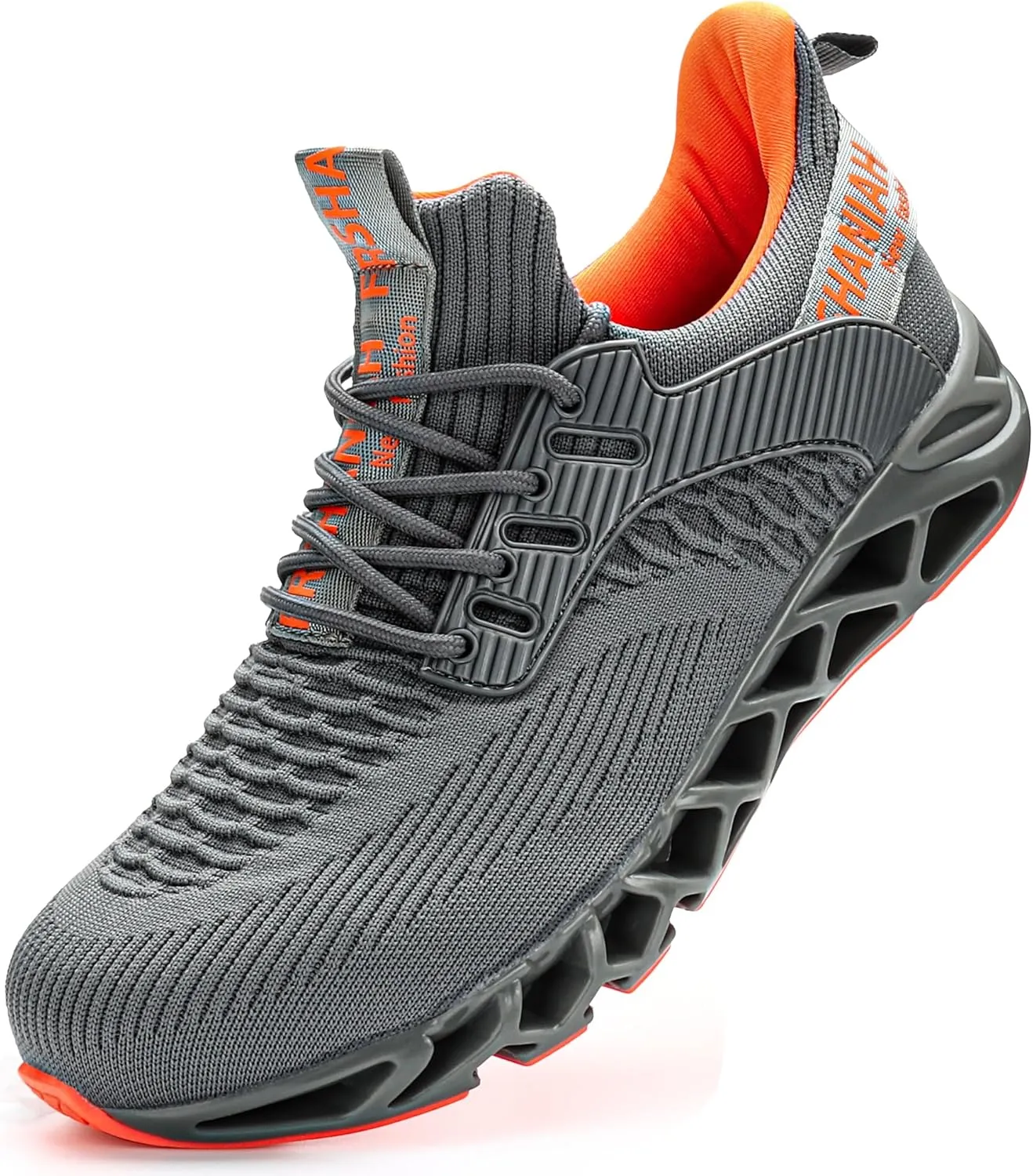 FRSHANIAH Men's Steel Toe Shoes Safety Work Sneakers