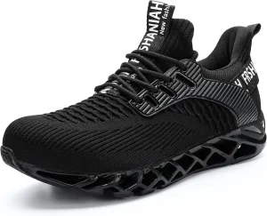 FRSHANIAH Men's Steel Toe Shoes Safety Work Sneakers