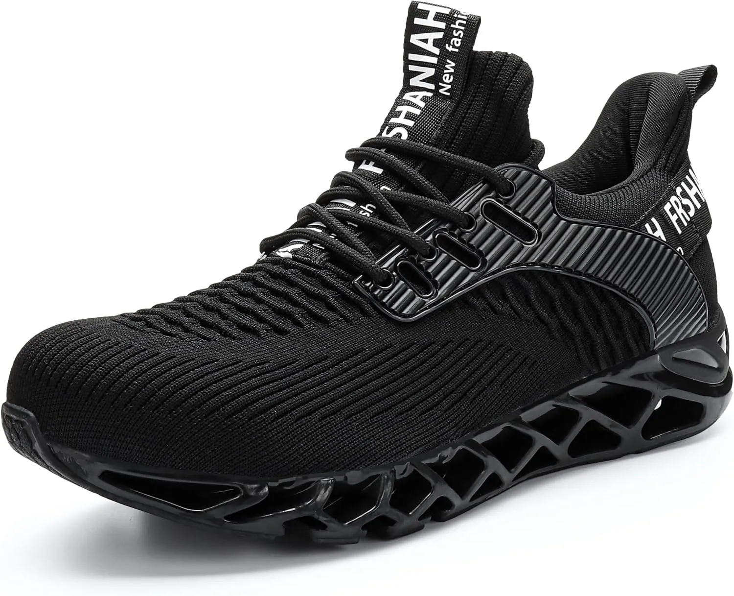 FRSHANIAH Men's Steel Toe Shoes Safety Work Sneakers