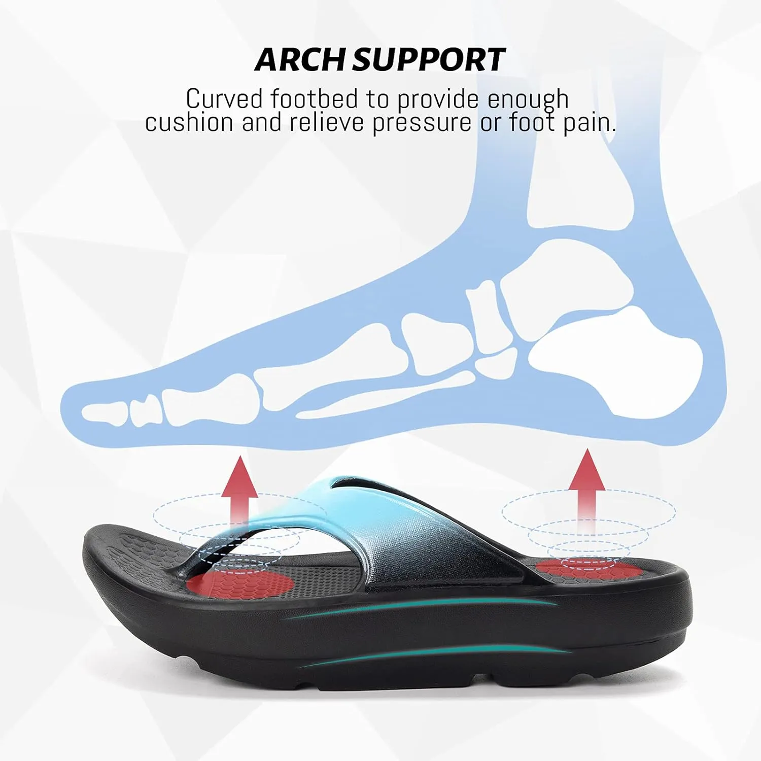 FUNKYMONKEY Women's Thong Flip Flop Ultra Soft Arch Support Sandals