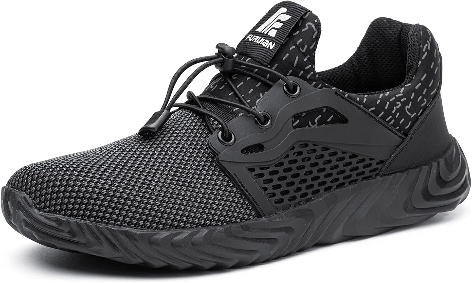 Furuian Steel Toe Indestructible Shoes Men Women Lightweight Puncture Resistant Safety Work Shoes Sneakers for Construction Working Breathable