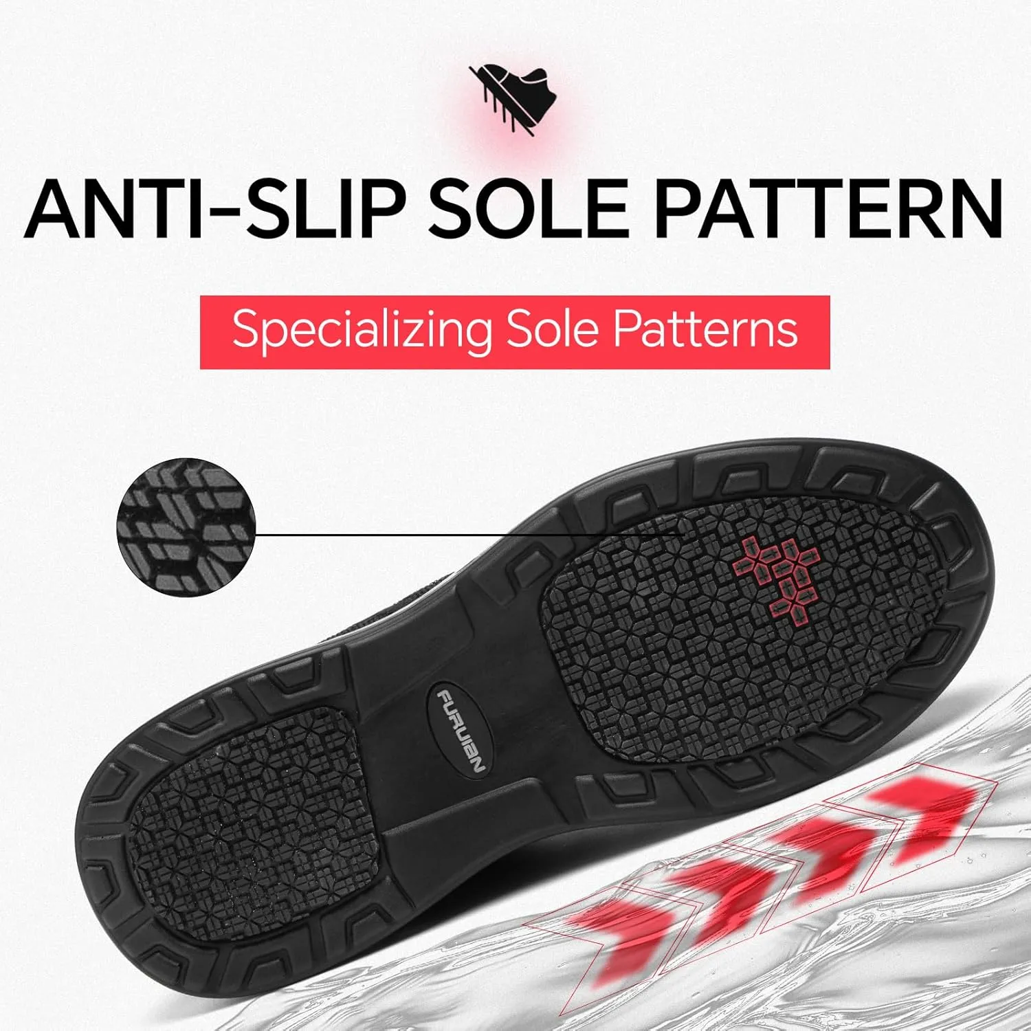 Furuian Steel Toe Shoes for Men Women with Air Cushion Safety Shoes Lightweight Composite Toe Shoes Non Slip Steel Toe Sneakers Indestructible Work Shoes