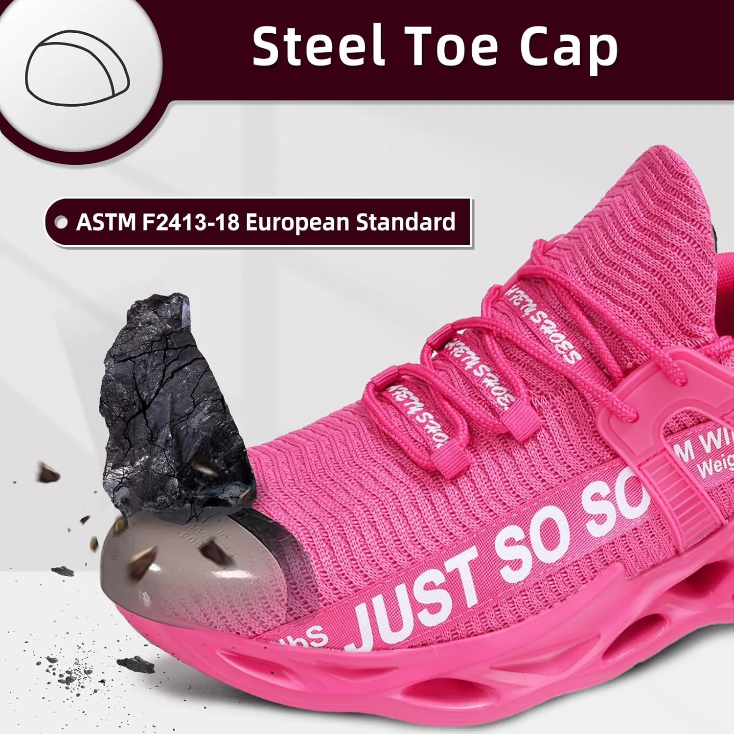 Furuian Steel Toe Shoes for Women Men Lightweight Safety Shoes Comfortable Steel Toe Sneakers Work Shoes