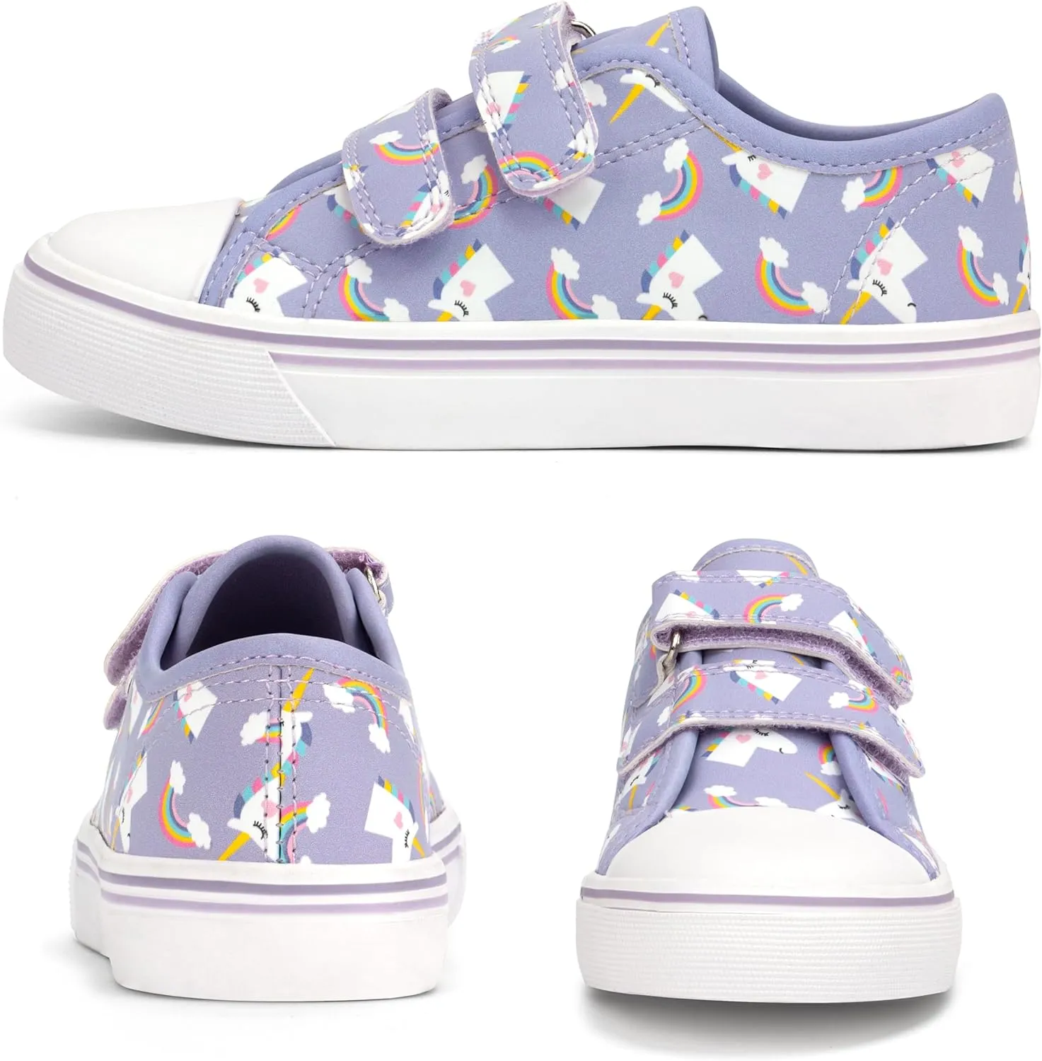 Girls Fashion Sneakers Adjustable Vegan Leather Anti-Slip Walking Shoes for Little Girl Comfortable Cute Pink Soft Kid Shoes