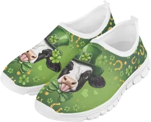 Girls Tennis Slip On Shoes St. Patrick's Day Gift for Kids Casual Shoes