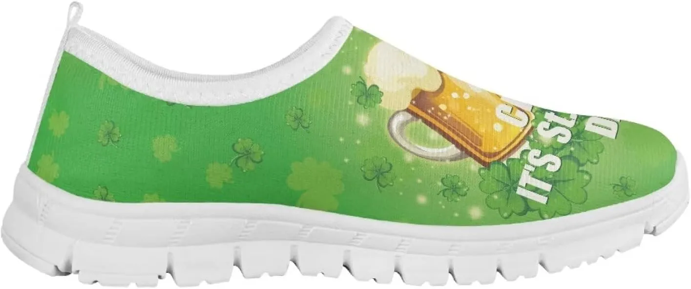 Girls Tennis Slip On Shoes St. Patrick's Day Gift for Kids Casual Shoes