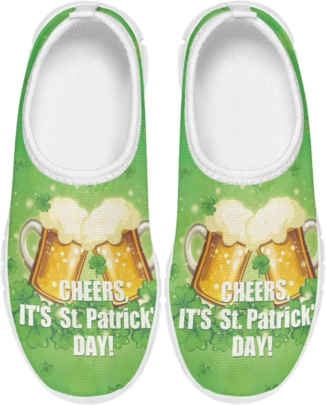 Girls Tennis Slip On Shoes St. Patrick's Day Gift for Kids Casual Shoes