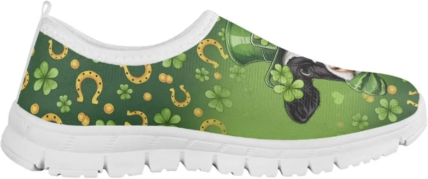 Girls Tennis Slip On Shoes St. Patrick's Day Gift for Kids Casual Shoes