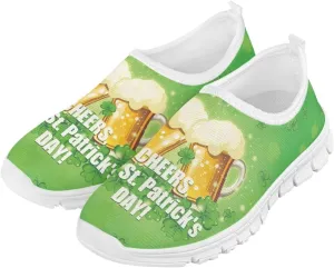 Girls Tennis Slip On Shoes St. Patrick's Day Gift for Kids Casual Shoes