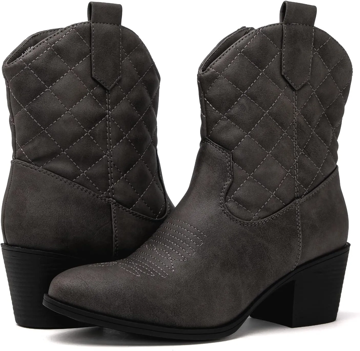 GLOBALWIN Women's The Western Wear Fashion Cowboy Cowgirl Free Birds Country Concert Disco Outfits Low Heel Walking Boots For Ladies