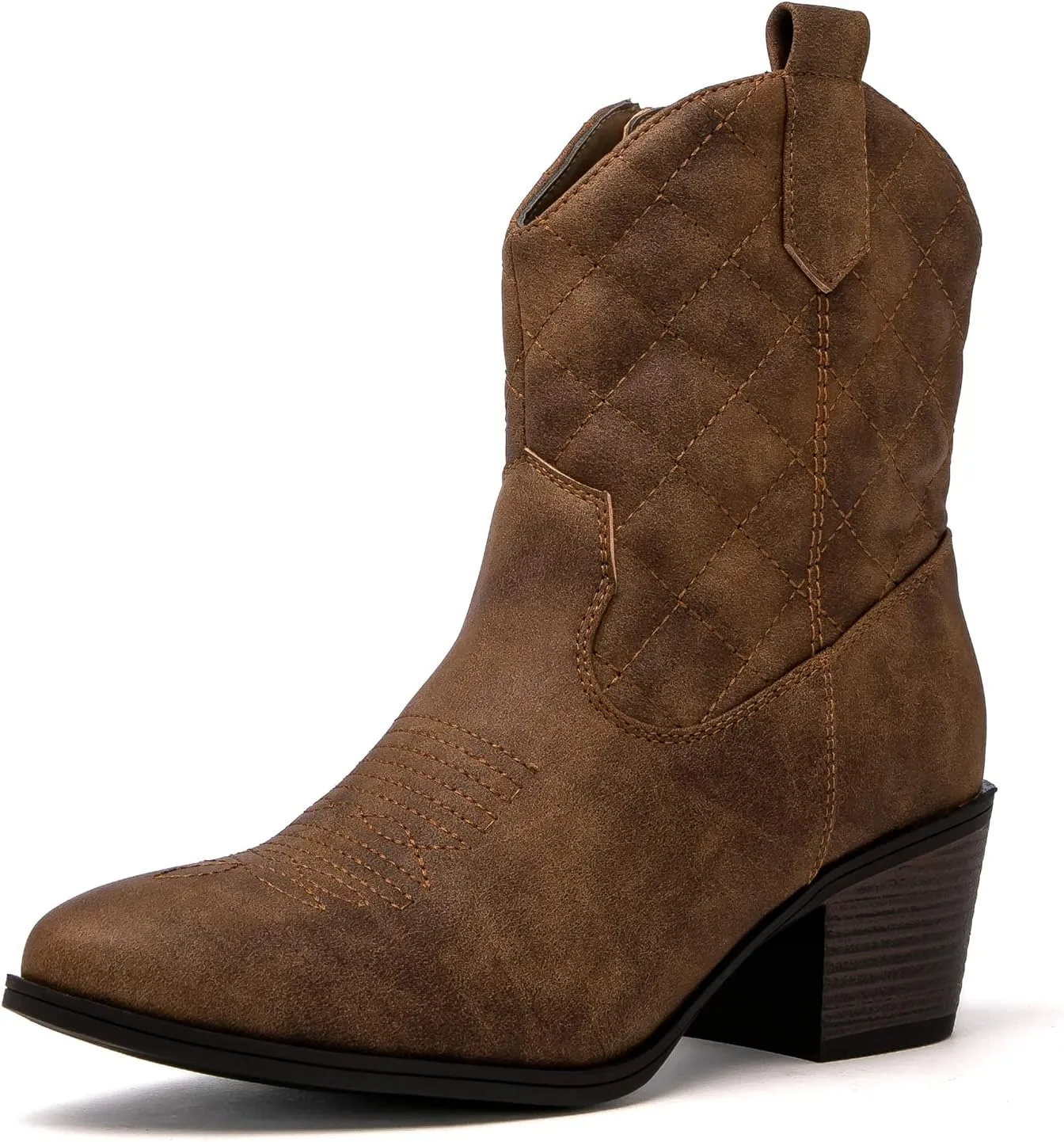 GLOBALWIN Women's The Western Wear Fashion Cowboy Cowgirl Free Birds Country Concert Disco Outfits Low Heel Walking Boots For Ladies