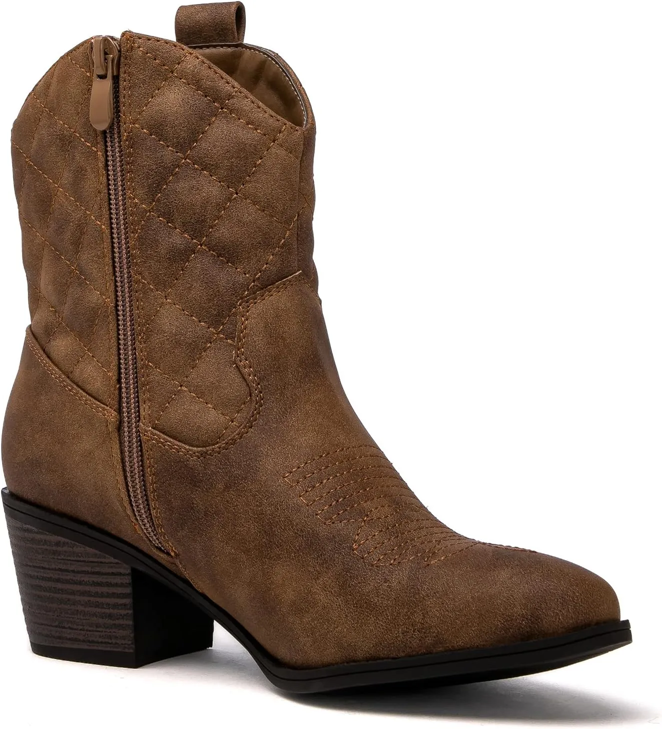 GLOBALWIN Women's The Western Wear Fashion Cowboy Cowgirl Free Birds Country Concert Disco Outfits Low Heel Walking Boots For Ladies