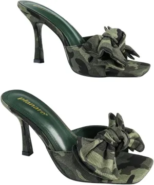 High Heel Sandals for Women – Strappy Spring Heels with Floral Toe Detail for Women, Elegant Party & Casual Shoes for Summer