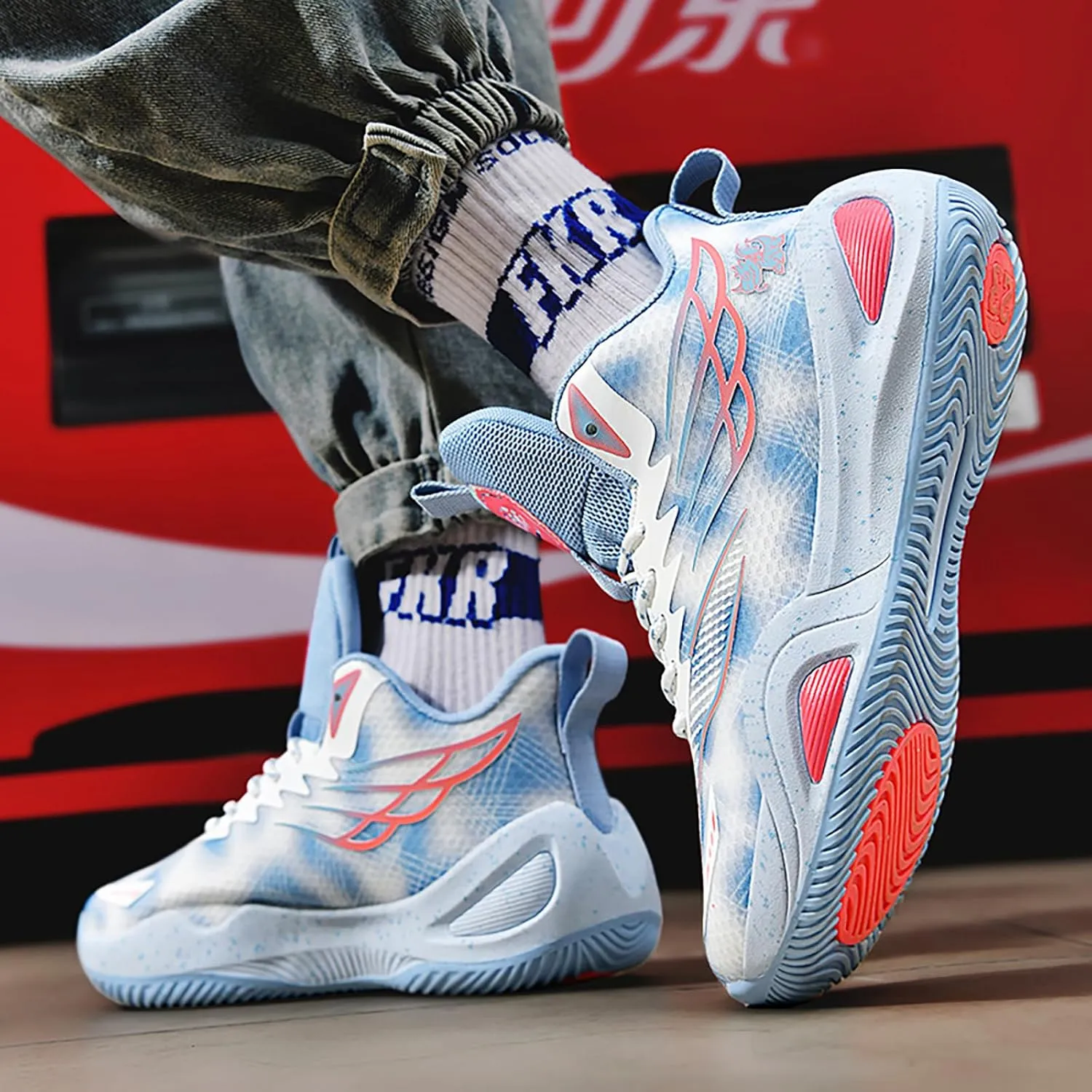 High Top Womens Mens Basketball Shoes Breathable Non Slip Outdoor Sneakers Comfortable Fashion Athletic Training Sport Shoes