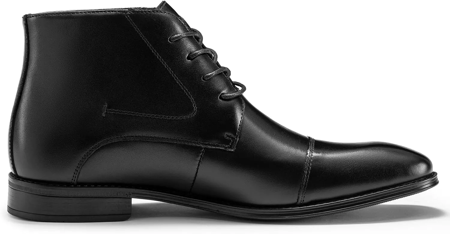 Holy dove Mens Dress Boots,Premium Leather Oxford Chukka, Waterproof Non-Slip Business Boots for Men‌‌
