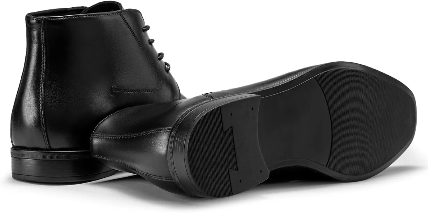 Holy dove Mens Dress Boots,Premium Leather Oxford Chukka, Waterproof Non-Slip Business Boots for Men‌‌