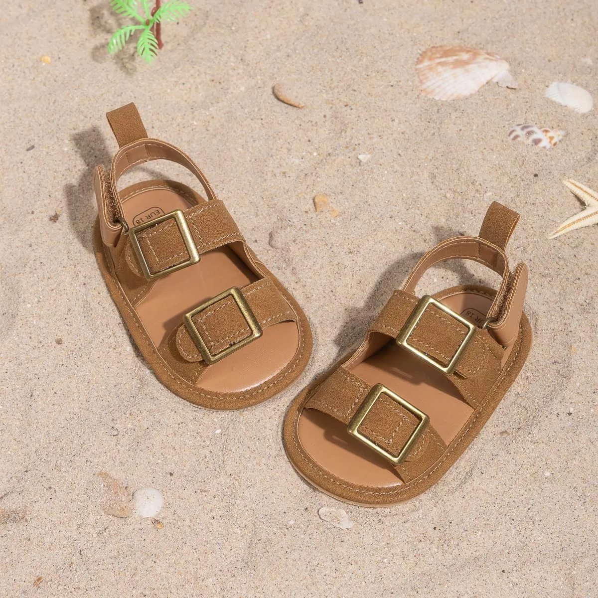 HsdsBebe Infant Baby Boys Girls Summer Beach Sandals Breathable Athletic Anti-slip Soft Sole Newborn First Walker Crib Shoes