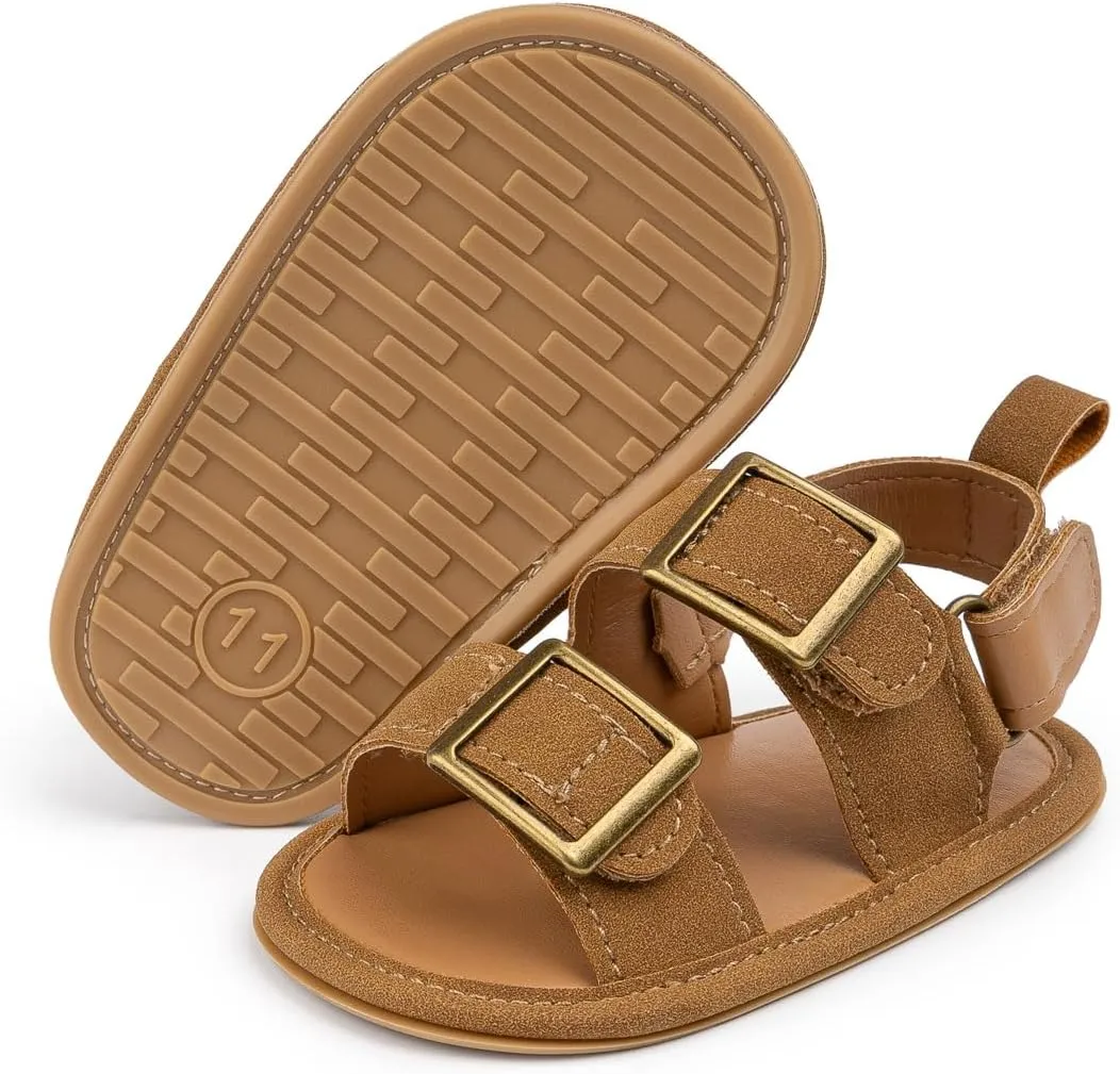 HsdsBebe Infant Baby Boys Girls Summer Beach Sandals Breathable Athletic Anti-slip Soft Sole Newborn First Walker Crib Shoes