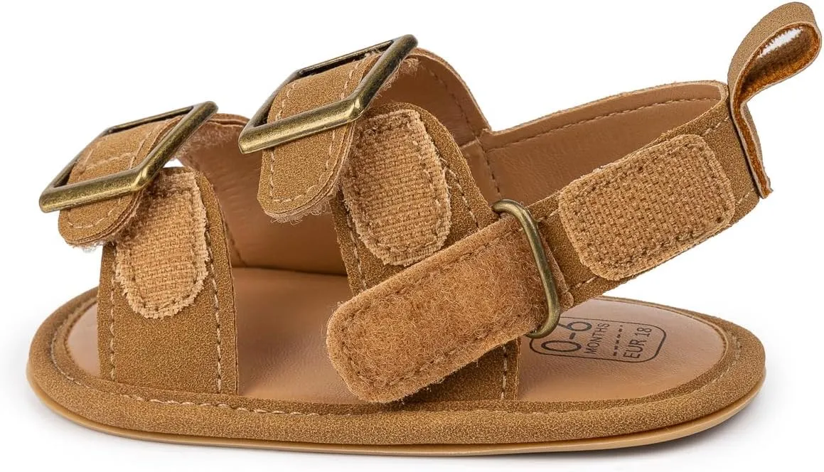 HsdsBebe Infant Baby Boys Girls Summer Beach Sandals Breathable Athletic Anti-slip Soft Sole Newborn First Walker Crib Shoes