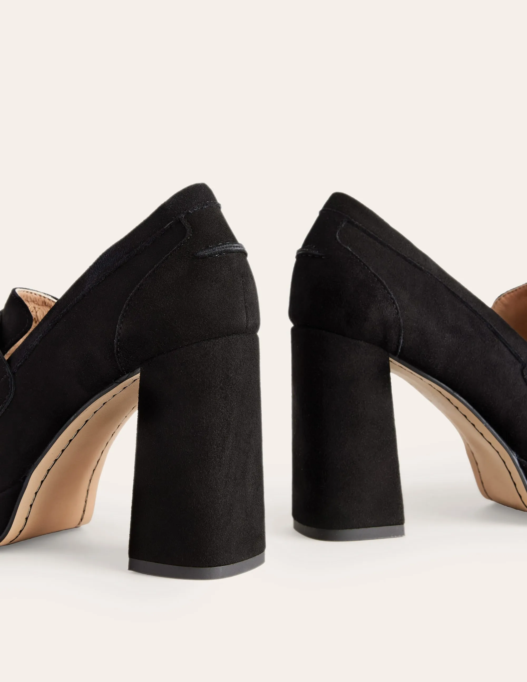 Iris Platform Snaffle Loafers-Black Suede