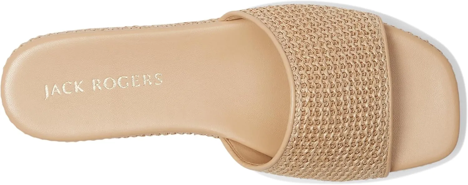 Jack Rogers Women's Bay Flatform Sandal-Raffia